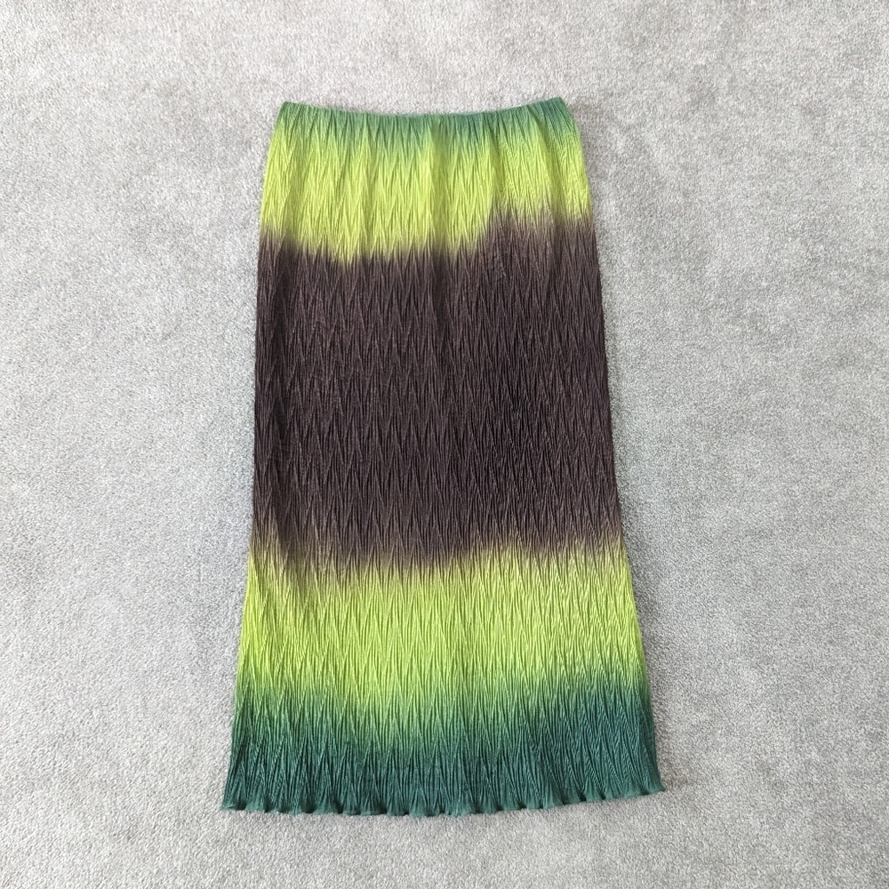 Anne Klein Women's Color Block Maxi Skirt Size 10 Arts To Wear Y2K